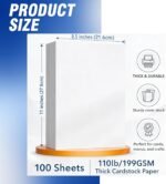 110 lb White Heavyweight Cardstock Paper – 8.5 x 11 Inches, 199 GSM, 100 Sheets (bundle of 10) - Image 2
