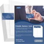1500 Blank Printable Business Cards – 3.5 x 2 Inches, 180 GSM Matte White Cardstock, Double-Sided Printing, 150 Sheets(Bundle of 10)