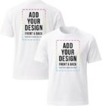 Custom Personalized T-Shirt – 100% Cotton Tee with Your Photo, Text, Name or Logo 10-Item Bundle